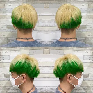 ショート カラー メンズ "PEPPU "所属・派手髪、ハイトーン ショートヘアShinのヘアスタイル