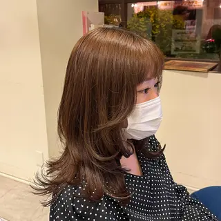 セミロング 田中 鈴乃のヘアスタイル