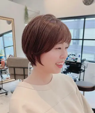 ショート 目を惹く艶髪/髪質 改善カラー🤎ぐっちのヘアスタイル