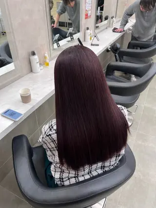 カラー 🍒レイヤーカット/ 暖色カラー🍒のヘアスタイル