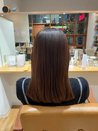 セミロング 阿部 楓のヘアスタイル