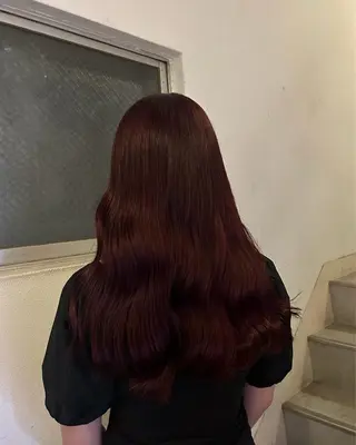 ロング カラー 愛結 暖色カラー🎀🩰のヘアスタイル