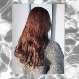 ロング カラー 杉山 彩華のヘアスタイル