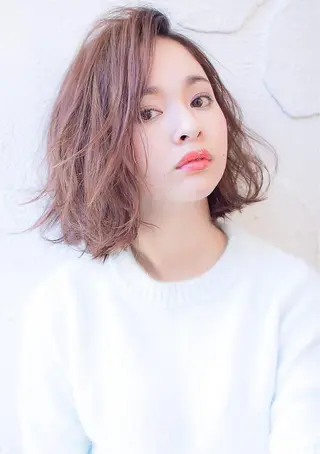 ミディアム カラー パーマ ヘアアレンジ Lond jeloud 名古屋所属・髪質改善 の達人/杉原碧仁のヘアスタイル