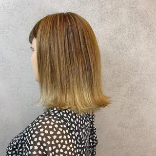 ミディアム カラー 丸山 晶平のヘアスタイル