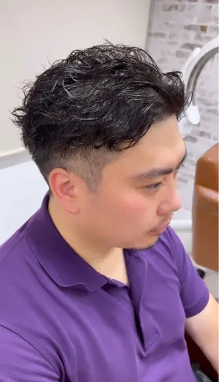 パーマ メンズ 原田 健斗のヘアスタイル