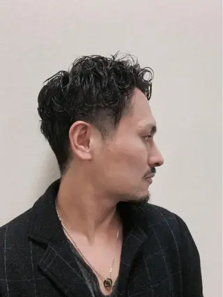 ショート パーマ メンズ HIROGINZA ヒロ銀座 青山所属・マツオ リュウホウ🐉のヘアスタイル