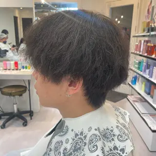 ショート 髪質改善× ハイライト溝江のヘアスタイル