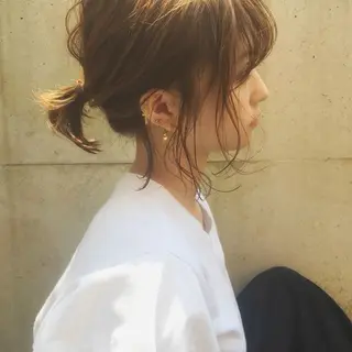 セミロング 六本松航空所属・金原 愛珠のヘアスタイル