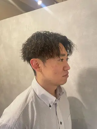 パーマ メンズ フリーランスシェアサロンルレイル所属・心斎橋/メンズ /ルレイル/地形真希のヘアスタイル