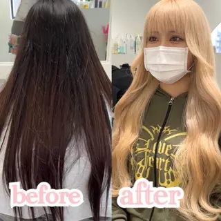 ロング カラー MOE🐈‍⬛🎀 エクステ/ワンホンのヘアスタイル