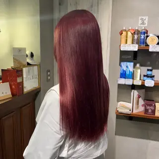 ロング カラー mana♡透明感 カラー/縮毛矯正🫧のヘアスタイル