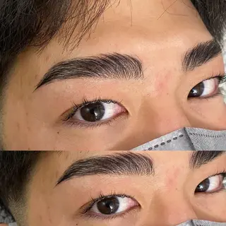 メンズ マツエク・マツパ アイブロウ 眉毛&まつげ 似合わせデザイン功刀のマツエク・マツパデザイン