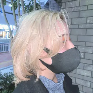 ミディアム カラー 髪質改善/縮毛矯正 /ブリーチ矯正/岡部のヘアスタイル