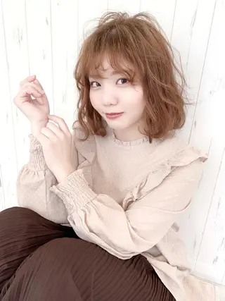 ミディアム 髪質改善/ハイライト 小林秀樹のヘアスタイル