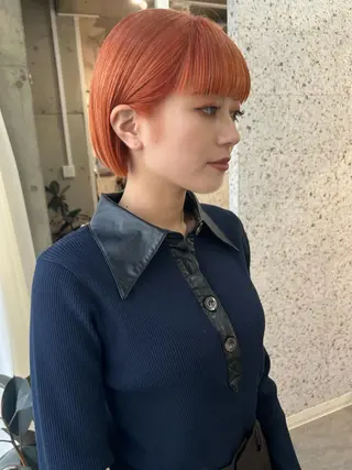 ショート カラー lani 天神大名/ブリーチのヘアスタイル