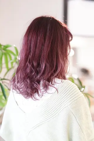 ミディアム カラー ハイトーン/レイヤー /ケアブリーチ石川治のヘアスタイル