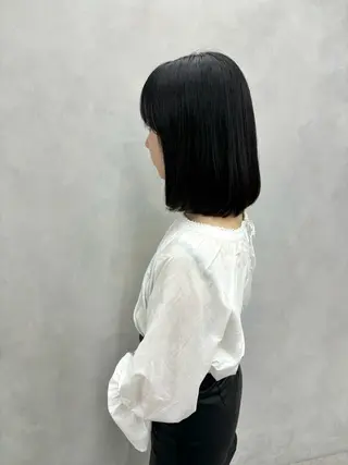 ミディアム lleno所属・Honami ⋆☽ 縮毛矯正モデル募集中のヘアスタイル