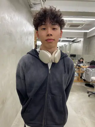 パーマ メンズ メンズカット パーマ[佐橋]のヘアスタイル