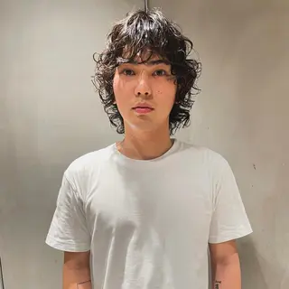 ミディアム パーマ メンズ 🌈圧倒的デザイン パーマ　関和希のヘアスタイル