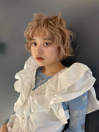 ショート カラー ヘアアレンジ メンズ キッズ デザインカラー 原宿/キシタのヘアスタイル