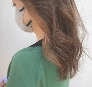 セミロング カラー パーマ ヘアアレンジ 【ツヤ髪美容師】 ツダケイスケのヘアスタイル