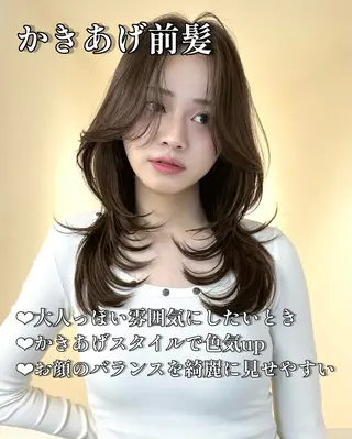 ミディアム 平成ギャル×韓国 mix💖MIKUのヘアスタイル