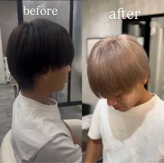 ショート カラー 小野瀬 蓮のヘアスタイル