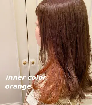 セミロング カラー 大久保 愛のヘアスタイル