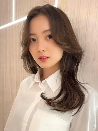 ロング カラー 顔周り特化/韓国ヘア /レイヤー/吉野幸大のヘアスタイル