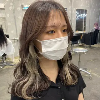 セミロング カラー 💗💗韓国レイヤー yu-ki💗💗のヘアスタイル