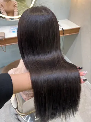 ロング グレージュ┆うる艶 ┆ゆうはのヘアスタイル