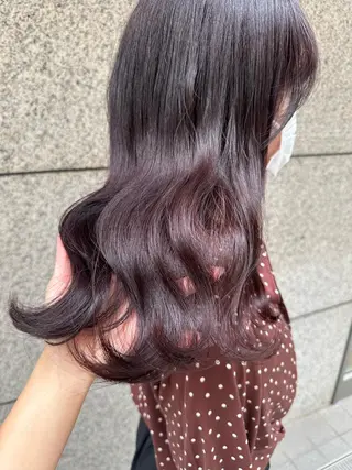 セミロング ブリーチ/髪質改善 shiinaのヘアスタイル