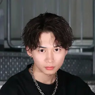 ミディアム カラー パーマ メンズ シースルーマッシュ/ メンズ/KYOHEIのヘアスタイル