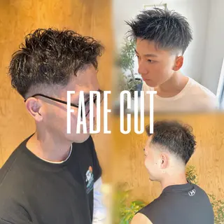 ショート メンズ メンズパーマ達人/ フェード/イツキのヘアスタイル
