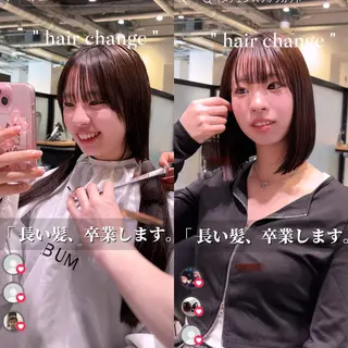 セミロング 柴田 賢のヘアスタイル