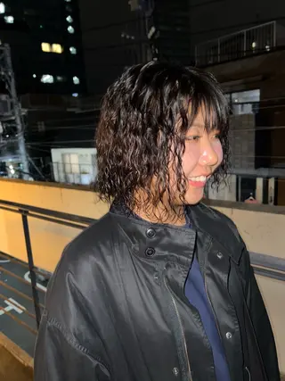 ミディアム パーマ fifth神宮前 HIN★T★のヘアスタイル