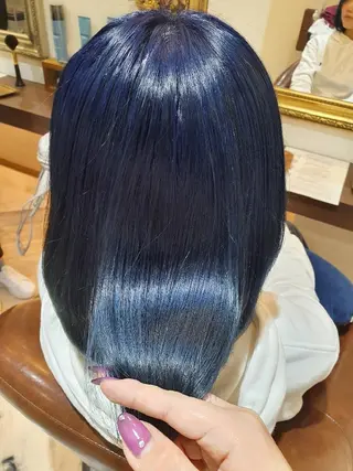 ミディアム ダメージレス縮毛矯正 髪質改善【美冴】のヘアスタイル