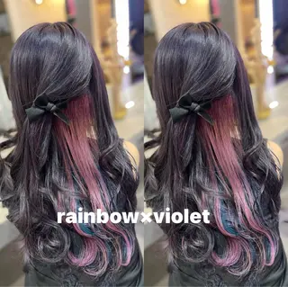 セミロング 🦋ami/浦和 ブリーチカラー🦋のヘアスタイル