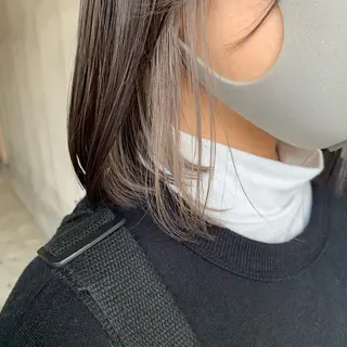ミディアム カラー ウスイ ハルカのヘアスタイル