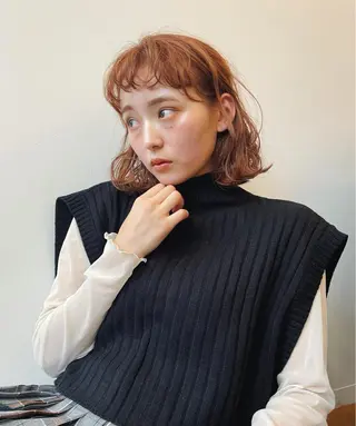 ミディアム パーマ tete nico所属・似合わせ/ヘアカラー nanami🌸のヘアスタイル