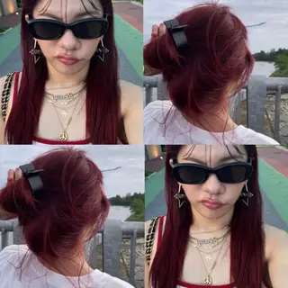 ミディアム カラー RUKA 美容院×ネイリストのヘアスタイル