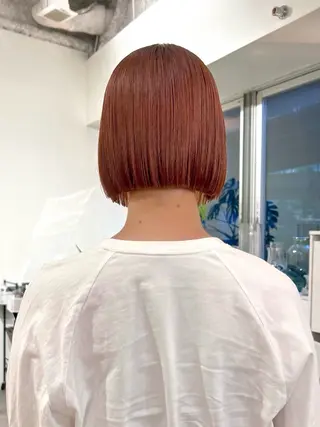 ショート パーマ 切りっぱなしボブ 大阪梅田/きょうかのヘアスタイル