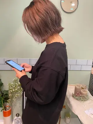 ショート カラー 髪質改善カラー ケアブリーチ/タムのヘアスタイル