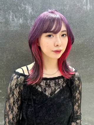 セミロング カラー OPShair所属・sion ✰デザインカラーのヘアスタイル