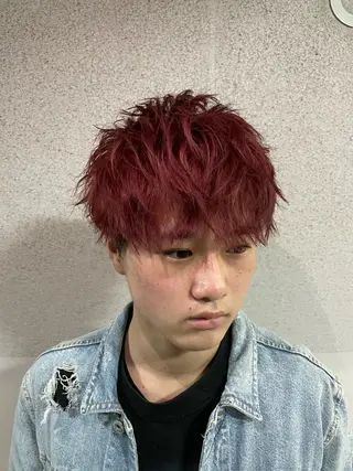 ショート カラー メンズ sunc所属・ハイトーン/ブリーチ /ダブルカラーのヘアスタイル