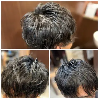 ショート パーマ ヘアアレンジ メンズ HAIR MODE  KIKUHI「ヘアモードキクチ」神田店所属・💈【理容室】夜受付 上坂　一宏のヘアスタイル