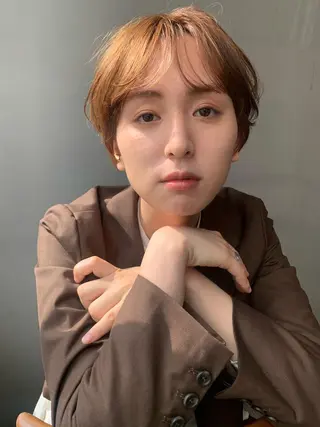 ショート カラー パーマ ヘアアレンジ メンズ キッズ ネイル マツエク・マツパ SALOWIN梅田茶屋町店所属・ウルフレイヤーカット /チヒロのヘアスタイル