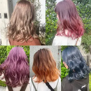 ロング カラー ヘアアレンジ ハイトーン/美髪矯正 🍃大江拓実のヘアスタイル