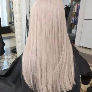 ロング カラー 色落ちまで2度綺麗な ハイトーン⭐️ヨシキのヘアスタイル